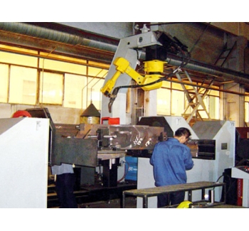 煤機中部槽機器人雙絲焊接系統